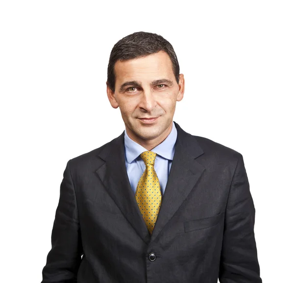 Portrait of confident businessman over white background — Stock Photo, Image