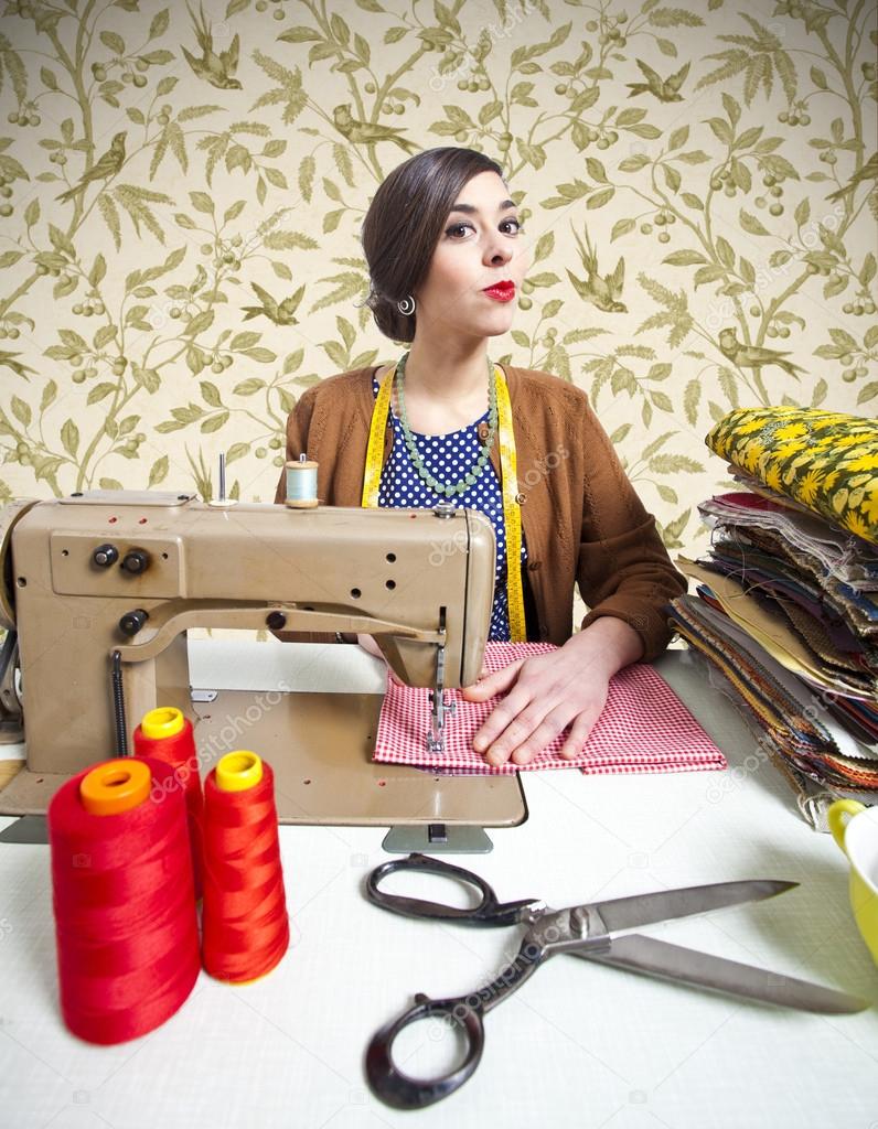 Vintage tailor dressmaker, old fashion style ⬇ Stock Photo, Image by