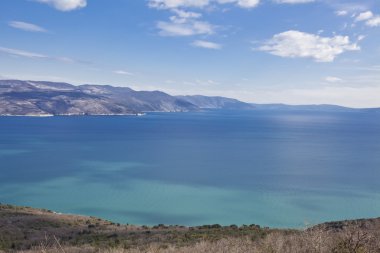 cres Adası Hırvatistan'ın panoramik manzarasını