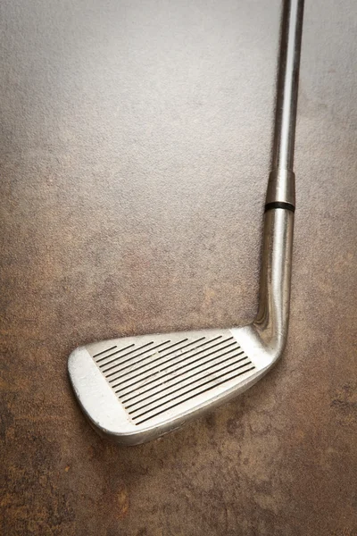 Golf club su sfondo di legno — Foto Stock