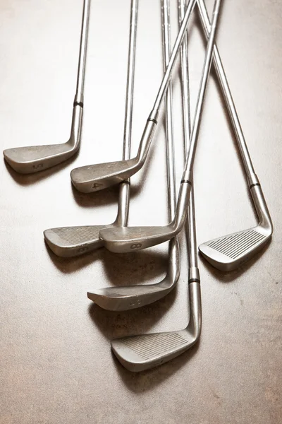 Golf club on wooden background — Stock Photo, Image