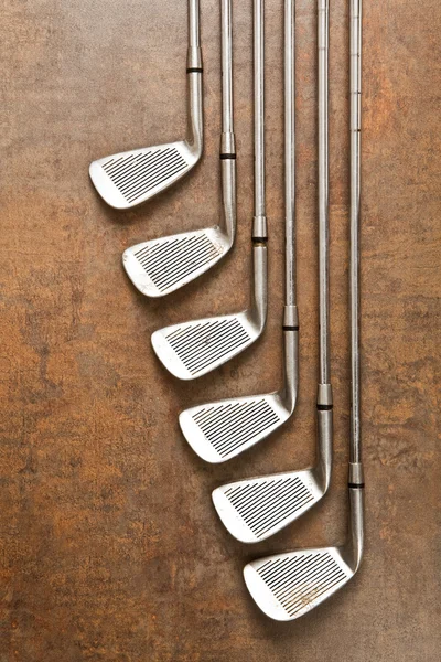 Golf club on wooden background — Stock Photo, Image