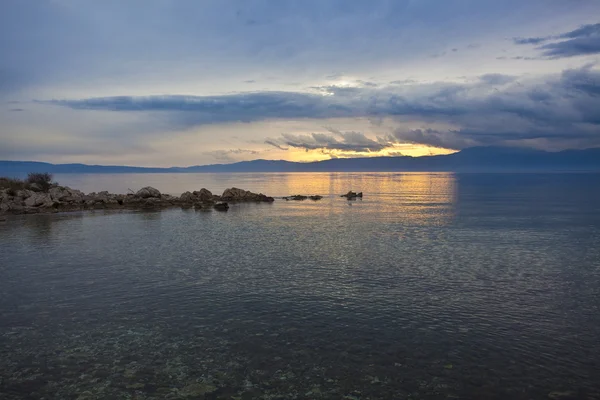 Coucher de soleil sur la mer en Croatie — Photo