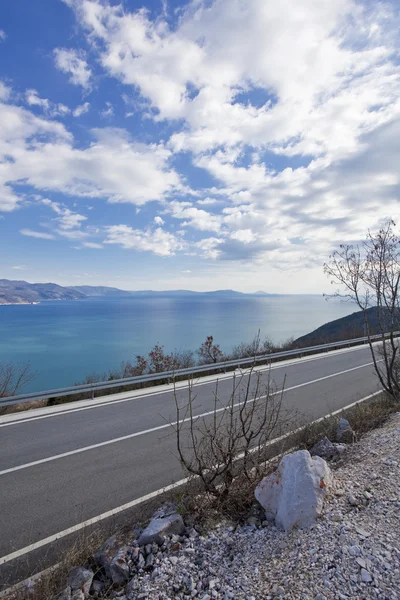 Strada costiera in croazia — Foto Stock