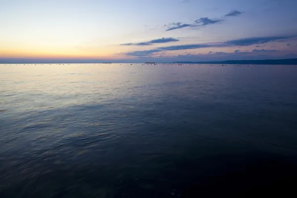 日落时的的里雅斯特湾 — 图库照片