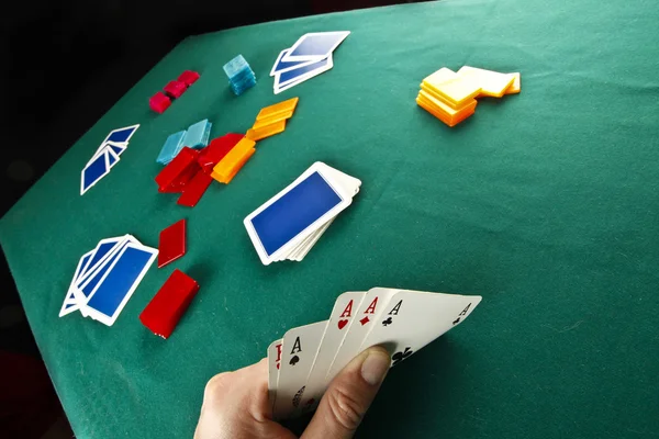 Poker tafel — Stockfoto