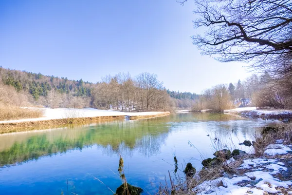 River in winter season — Stock Photo, Image