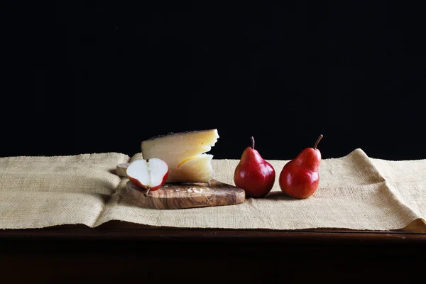 Pears with cheese composition — Stock Photo, Image