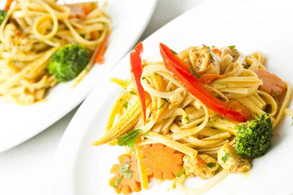 Fried noodles asian style food — Stock Photo, Image