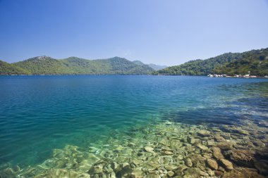 mijlet Island, güzel Hırvat deniz manzarası