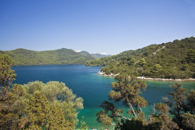mijlet Island, güzel Hırvat deniz manzarası
