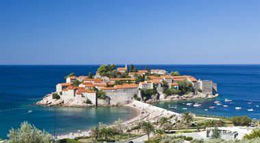 Peyzaj sveti stefan Island resort, Karadağ