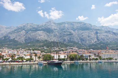 Makarska, Hırvatistan, güzel turistik kasaba