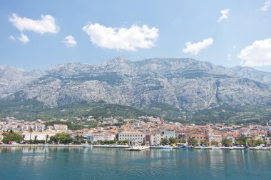 Makarska, Hırvatistan, güzel turistik kasaba