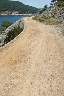 Hırvatistan güzel kıyı toprak yol