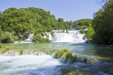 şelaleler krka Nehri üzerinde. milli park, Dalmaçya, Hırvatistan