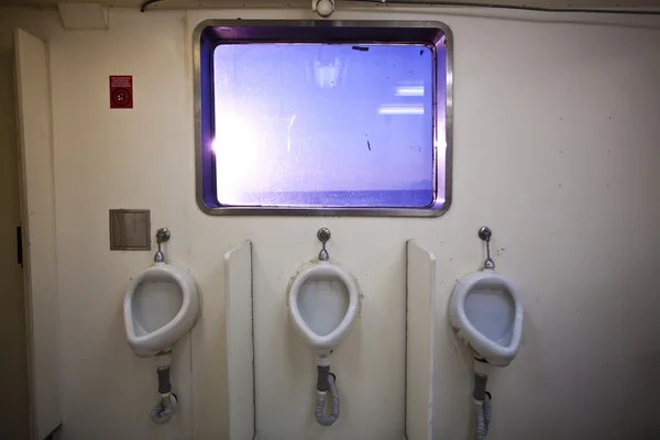 Public toilette with sea view — Stock Photo, Image