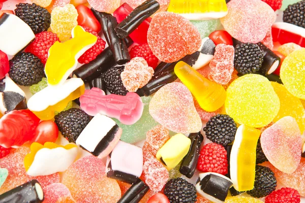 Змішаний барвистий цукерковий фон — стокове фото