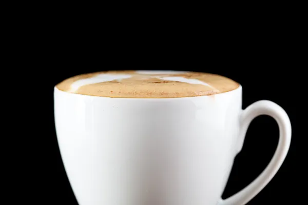 Kunst op een cappuccino-kop koffie latte — Stockfoto