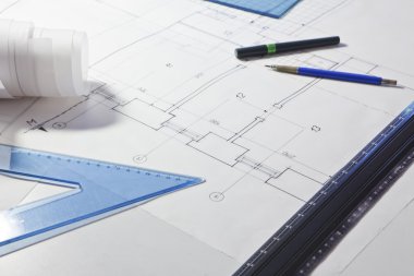 Mimari Proje. Mimar rulo ve planları