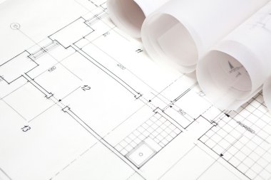 Mimari Proje. Mimar rulo ve planları