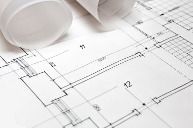 Mimari Proje. Mimar rulo ve planları