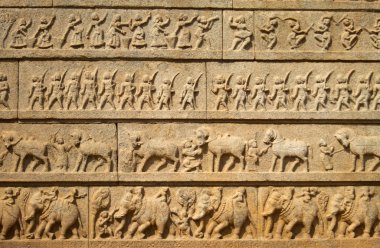 mutlu antik duvar üzerine oyma, Hindistan