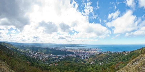 Panoramic view of trieste gulf, italy — Stock Photo, Image