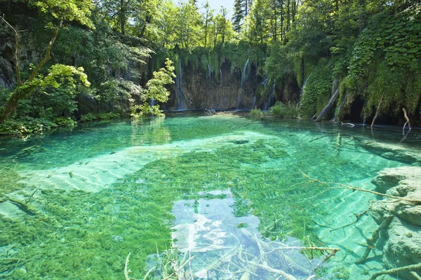 Plitvice lakes national park in Croatia, nature travel backgroun — Stock Photo, Image