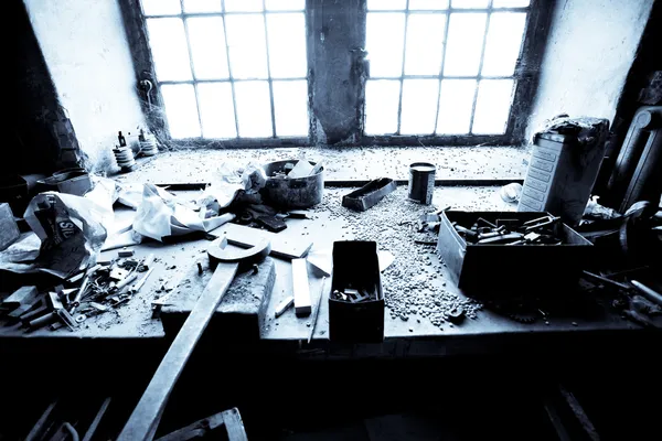 Old vintage tools on the table — Stock Photo, Image