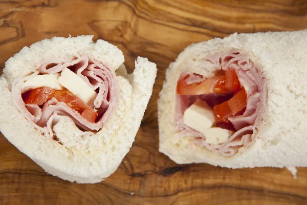 Bresaola wrap sandwich — Stock Photo, Image