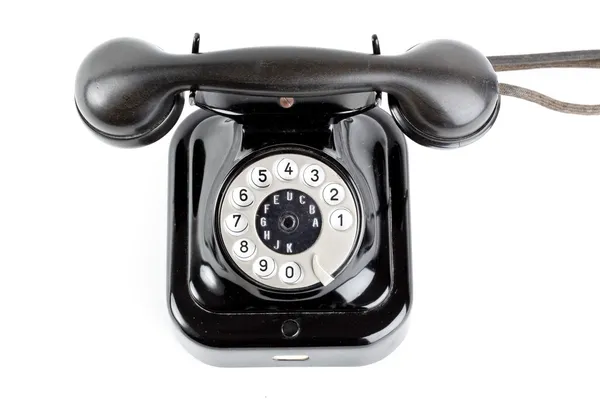 Gammal vintage telefon på vit bakgrund — Stockfoto