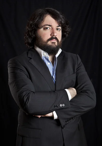 Retrato de joven empresario con barba — Foto de Stock