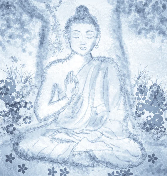 Drawing of meditating buddha Stock Photo by ©tommasolizzul 23094012