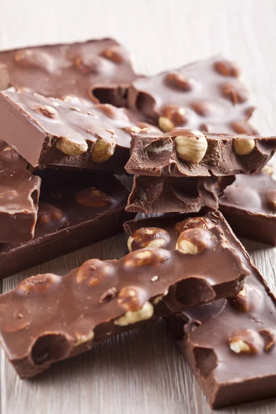 Chocolate con avellanas — Foto de Stock