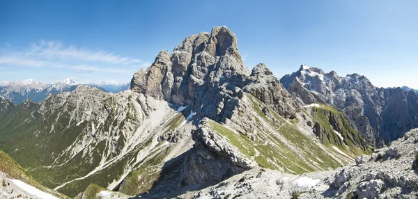 Güzel doğal görünüm dolomites dağ, monte duranno, İtalya — Stok fotoğraf