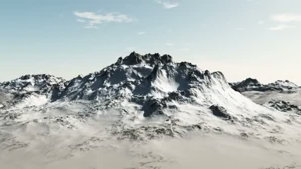 Mountain snow flyg animation cgi hd Royaltyfri Stockfilm