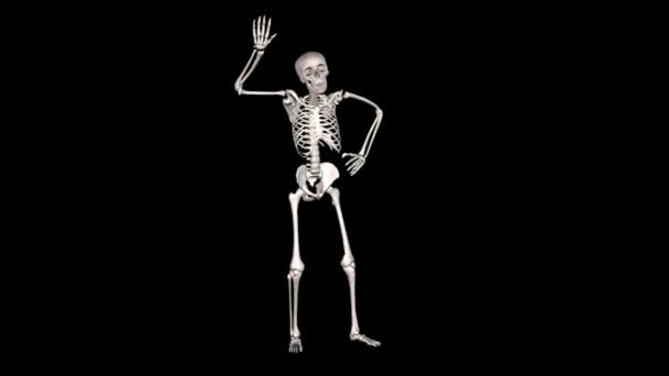 Danse disco squelette - Blanc plus Alpha CGI 