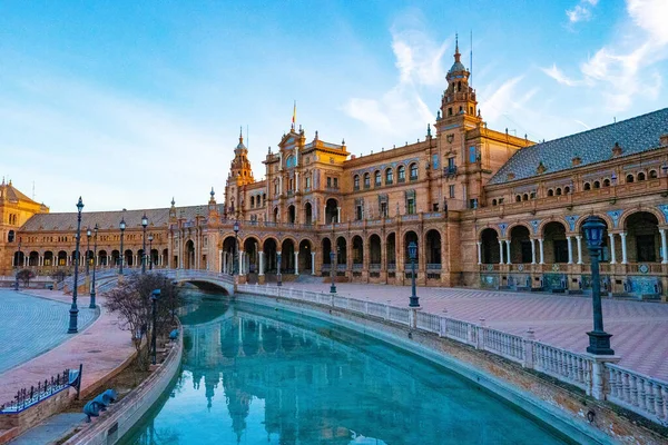 Plaza Espana Sewilla Hiszpania — Zdjęcie stockowe