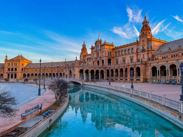 Plaza Espana Sewilla Hiszpania — Zdjęcie stockowe