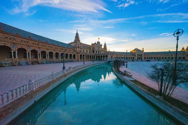 Plaza Espana Sewilla Hiszpania — Zdjęcie stockowe