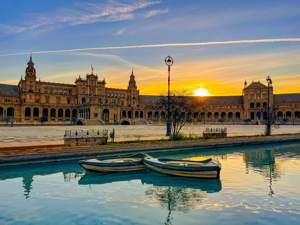 Plaza Espana Sewilla Hiszpania — Zdjęcie stockowe