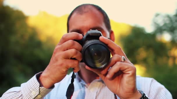 Photographer Frames Shot — Stock Video