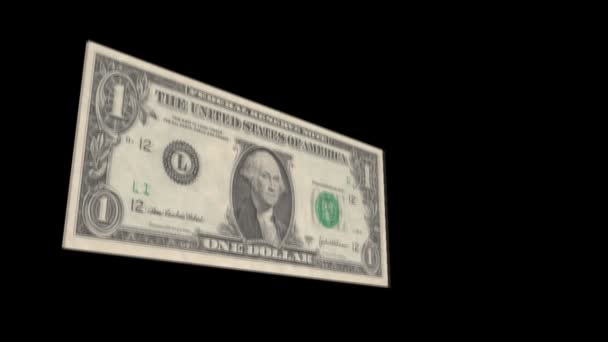 Una banconota esplosiva in dollari USA . — Video Stock