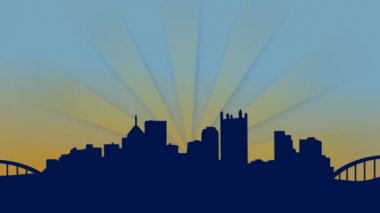 bir pittsburgh manzarası arka plan