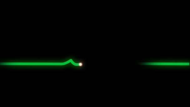 Animowane serca monitorowanie ekg flatlines. — Wideo stockowe