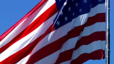 süper yavaş hareket Amerikan bayrağı.