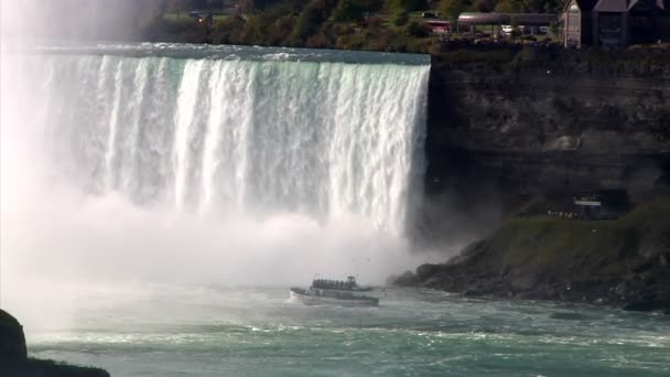 Ниагарский водопад в замедленной съемке — стоковое видео