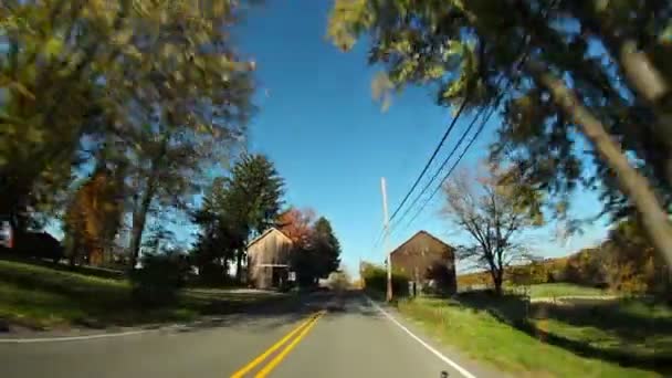 Pennsylvania Backroad Driving POV — Stock Video