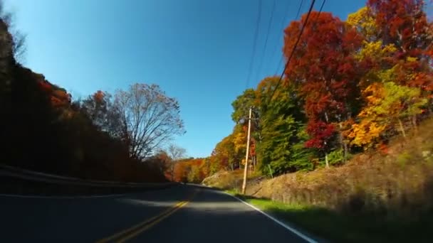 POV sürüş pennsylvania backroad — Stok video